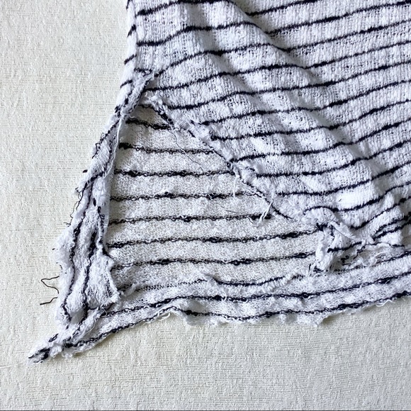 Free People Island Girl Striped Hacci Top Woman’s Medium Oversized Slouchy Fit - Picture 7 of 9